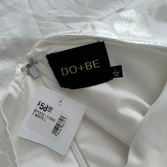 One shoulder white jacquard leopard print dress - Picture 3 of 3